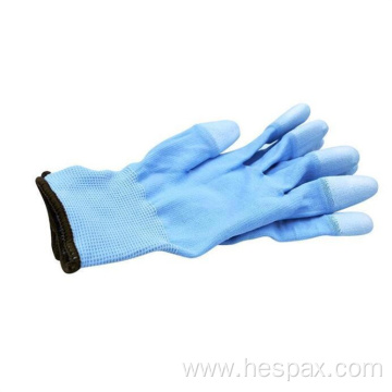 Hespax Mens PU Finger Dipped Dexterous Safety Glove